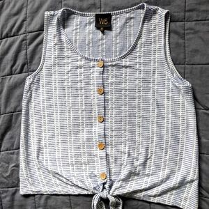 Anthro W5 Blue and white tank, size M